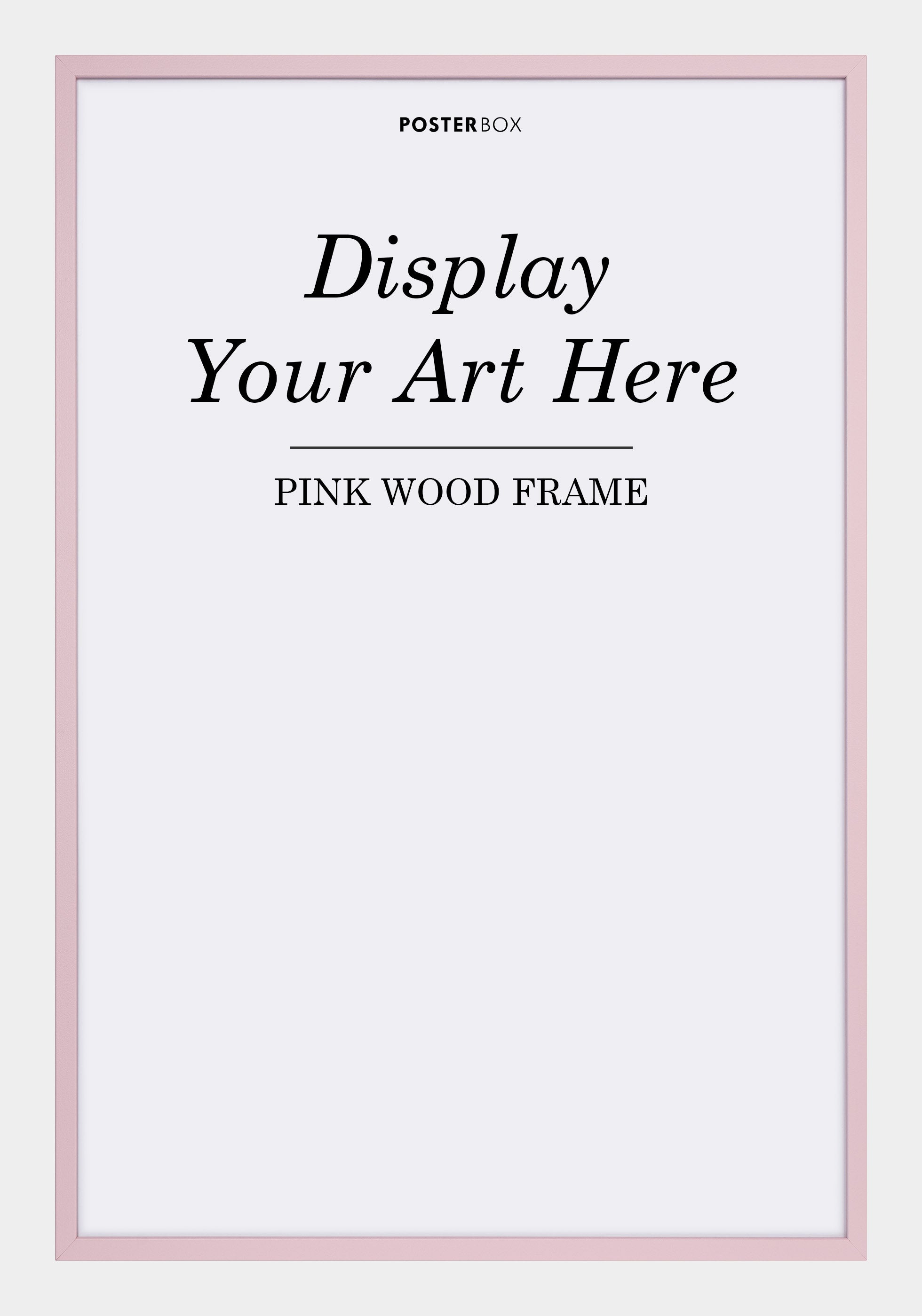 Pink wooden frame - Posterbox.dk