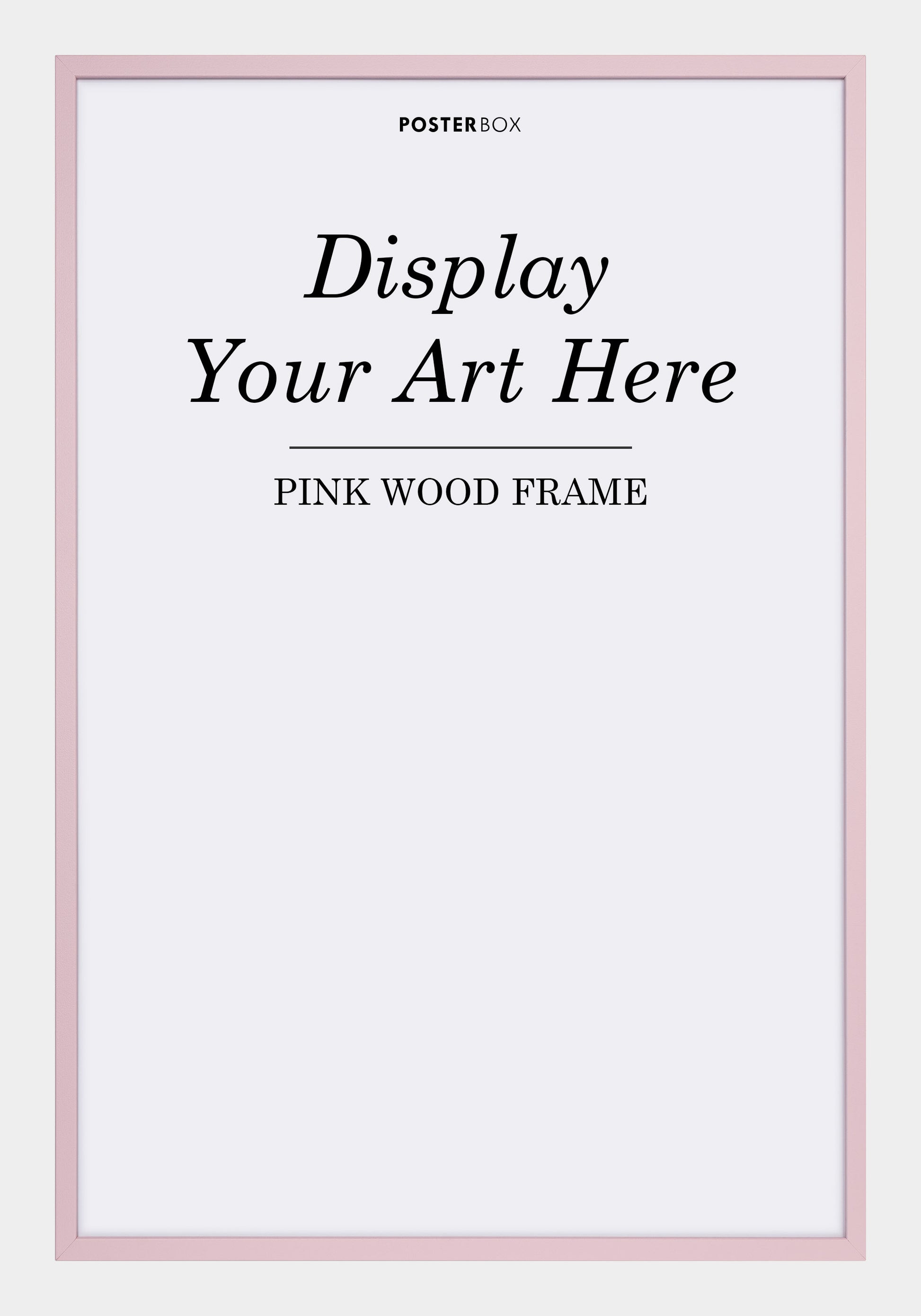 Pink wooden frame - Posterbox.dk