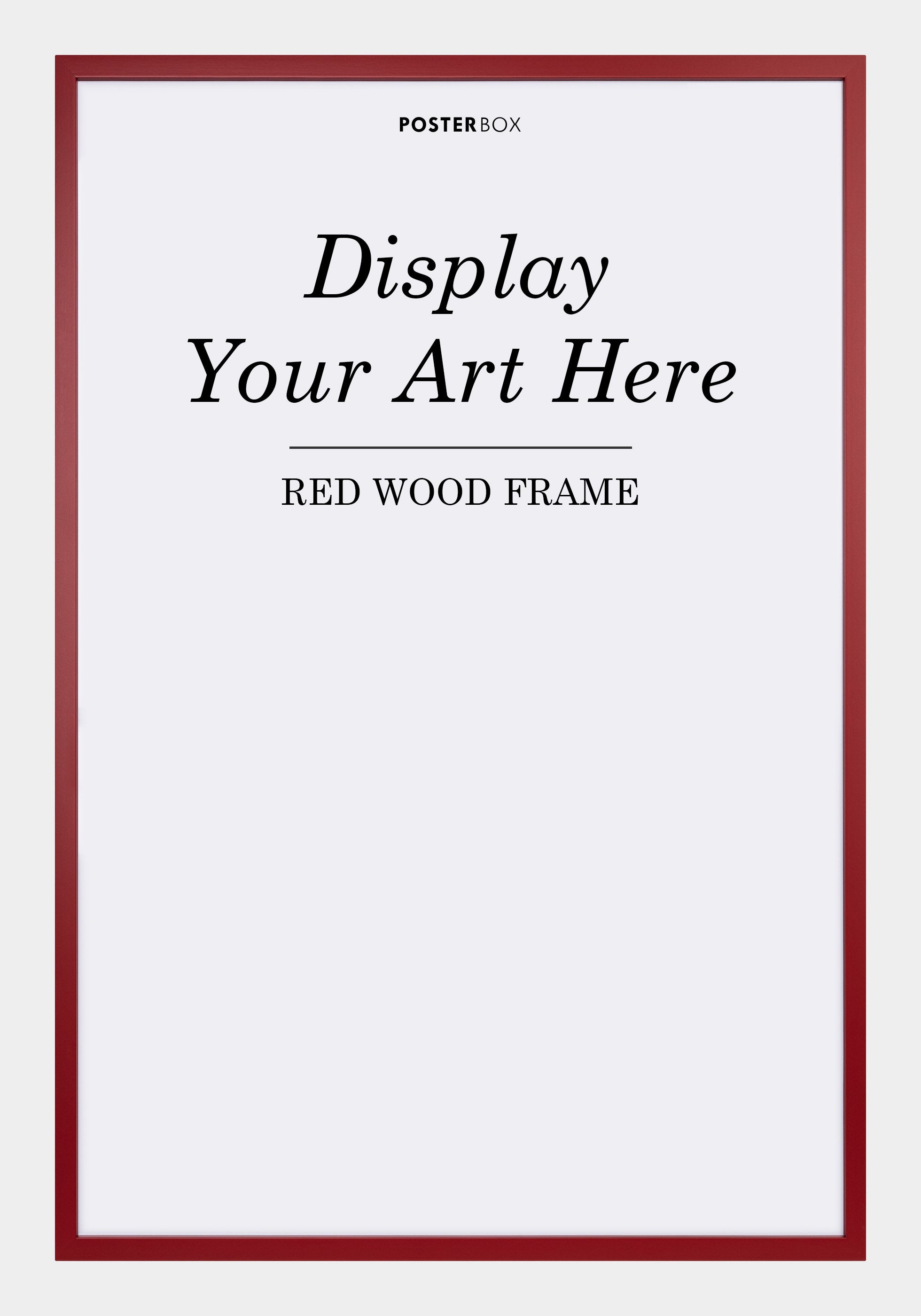Red wooden frame - Posterbox.dk