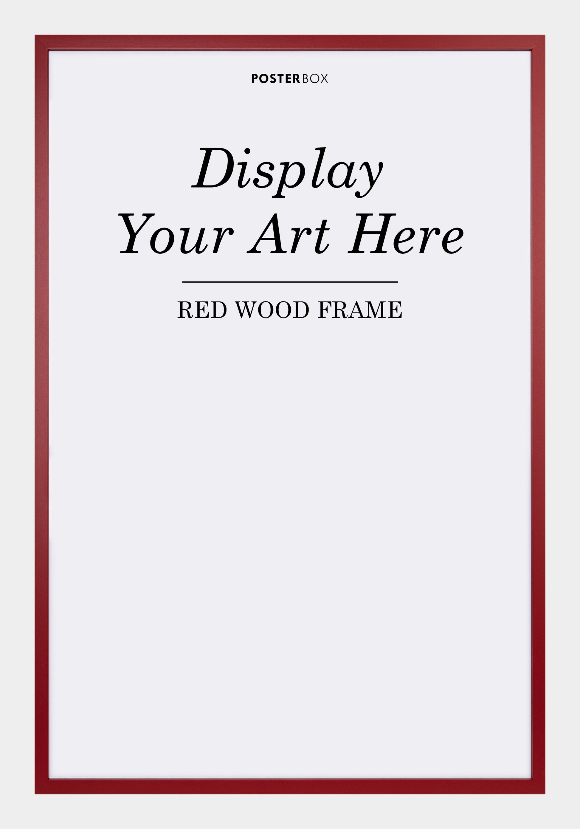 Red wooden frame - Posterbox.dk