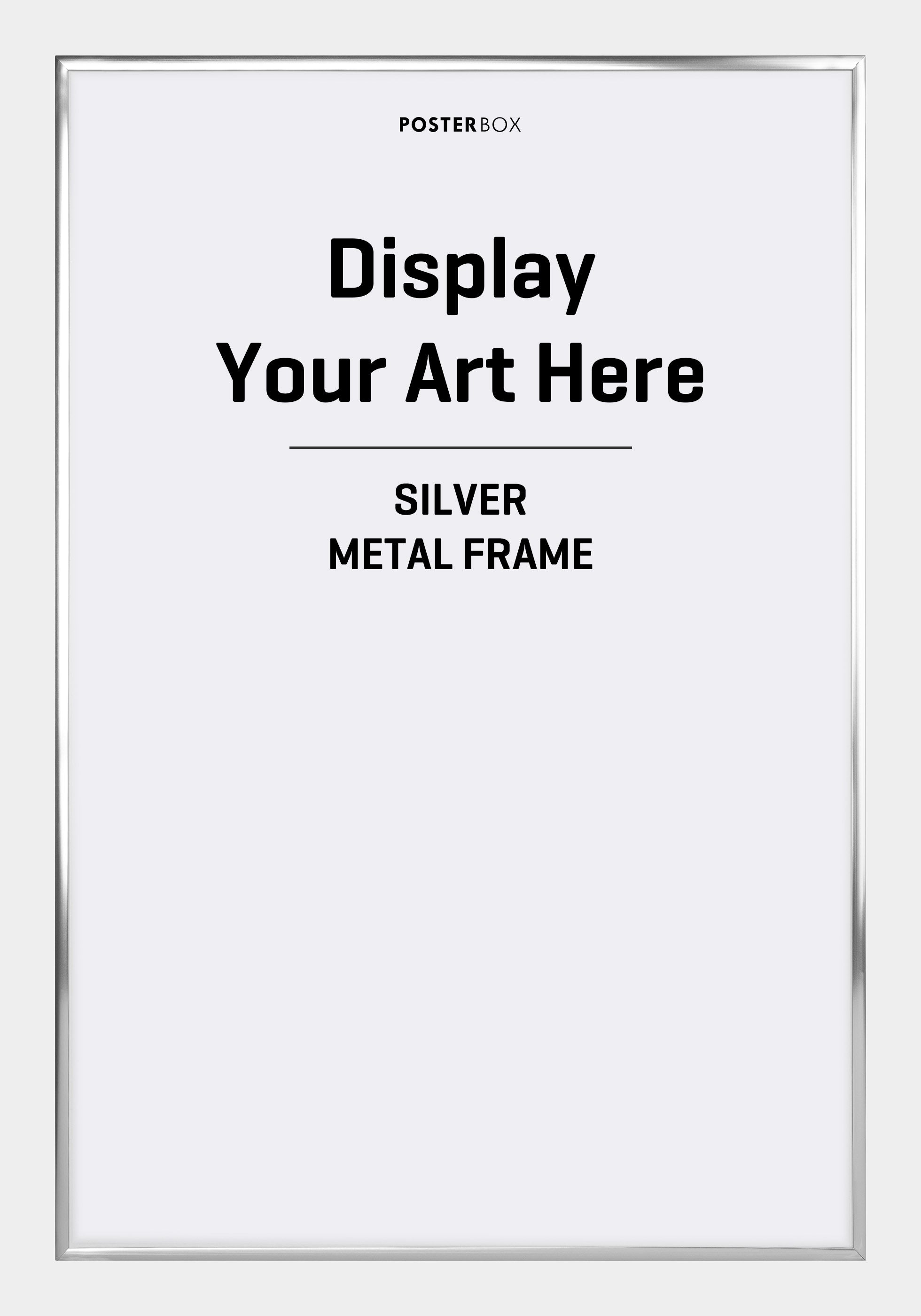 Silver metal frame - Posterbox.dk
