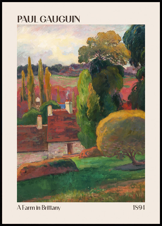 A Farm in Brittany, Paul Gauguin 1894 Poster - Posterbox.dk