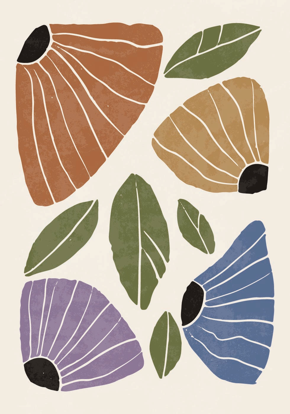 Abstract Flowers Poster - Posterbox.dk