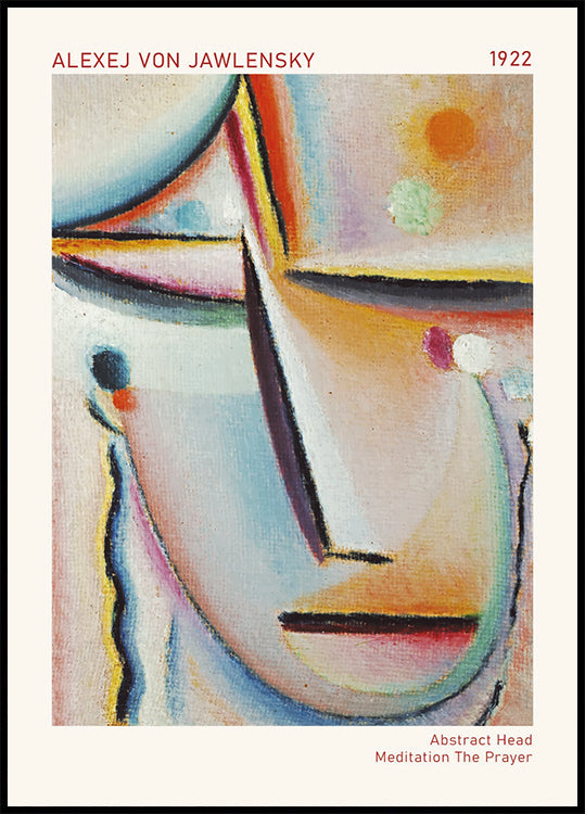 Abstract Head, Meditation The Prayer, Alexej Von Jawlensky 1922 Poster - Posterbox.dk