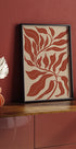Abstract Red Leaf Poster - Posterbox.dk