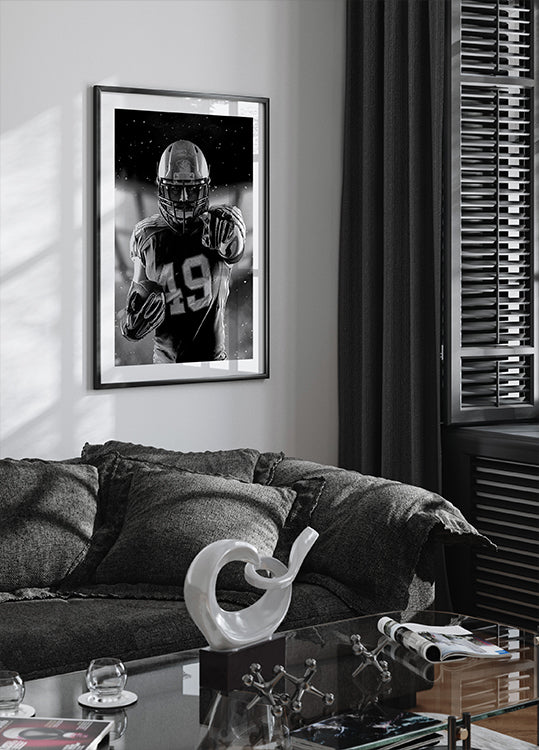 American Football Player Poster - Posterbox.dk