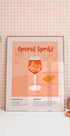Aperol Spritz Cocktail Poster, Minimalist Drink Recipe Poster - Posterbox.dk