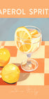 Aperol Spritz Print, Citrus Cocktail art, Italian Summer Drink Poster - Posterbox.dk