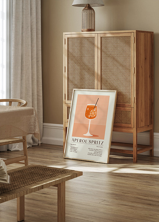 Aperol Spritz Recipe Poster - Posterbox.dk