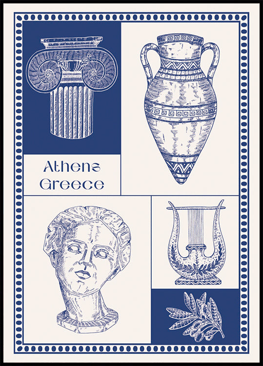 Athens Greece Heritage Poster - Posterbox.dk