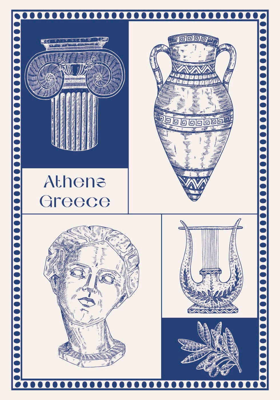 Athens Greece Heritage Poster - Posterbox.dk
