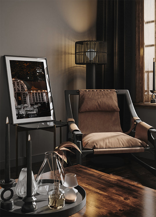 Autumn Café in Stockholm Poster - Posterbox.dk