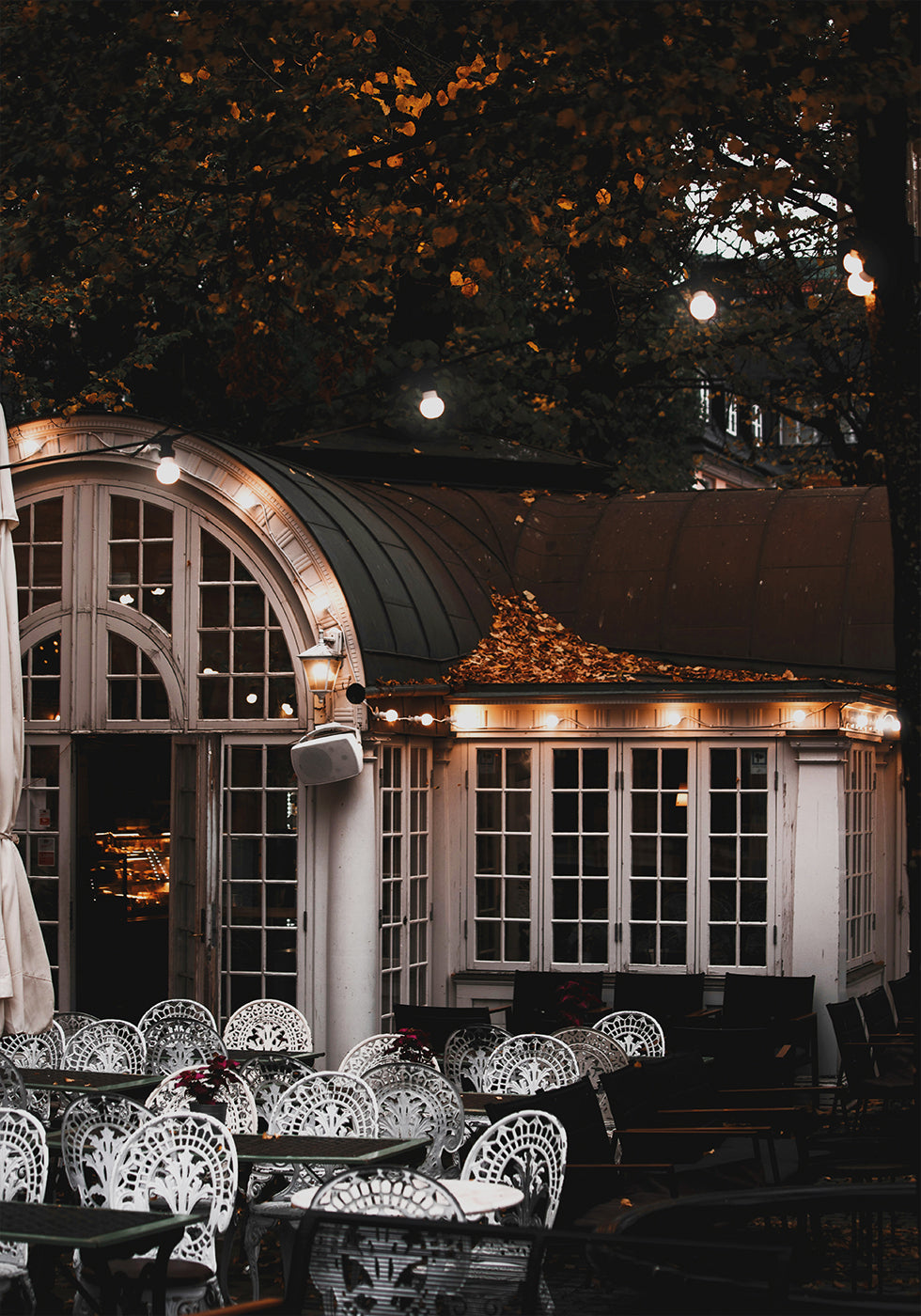 Autumn Café in Stockholm Poster - Posterbox.dk