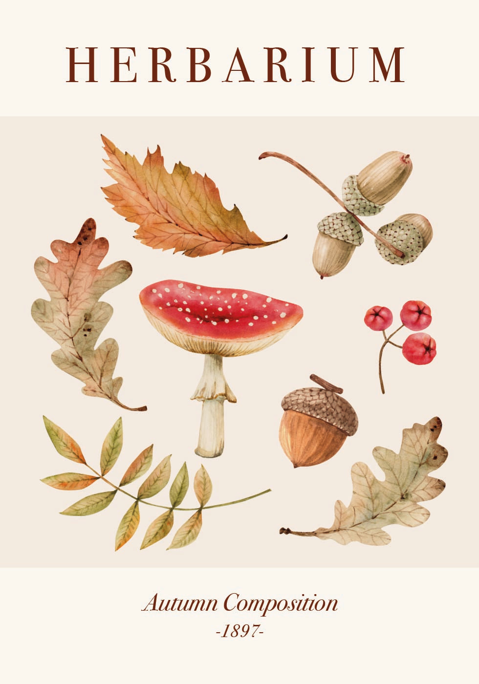 Autumn Herbarium Poster - Posterbox.dk