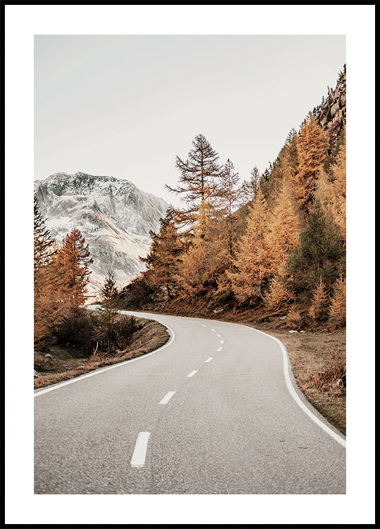 Autumn Mountain Road Poster - Posterbox.dk