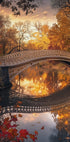Autumn Park Bridge Poster - Posterbox.dk