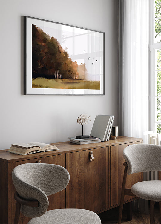 Autumn Watercolor Landscape Poster - Posterbox.dk