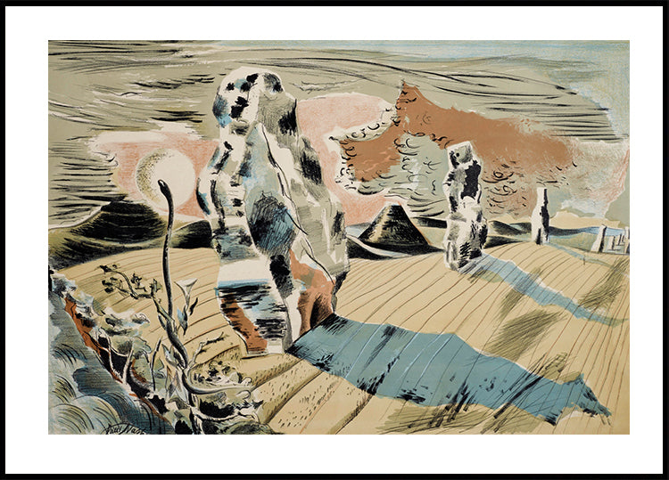 Avebury, surreal landscape by Paul Nash Poster - Posterbox.dk