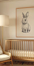 Baby Bunny Sketch, Black And White Rabbit Drawing Poster - Posterbox.dk