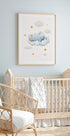 Baby Elephant Dreaming on Clouds Poster - Posterbox.dk