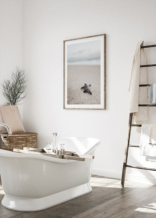 Baby Turtle Journey Poster - Posterbox.dk