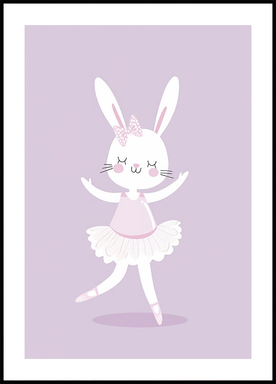 Ballerina Bunny Poster - Posterbox.dk