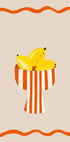 Bananas in Stripes, Modern Minimal Fruit Poster - Posterbox.dk