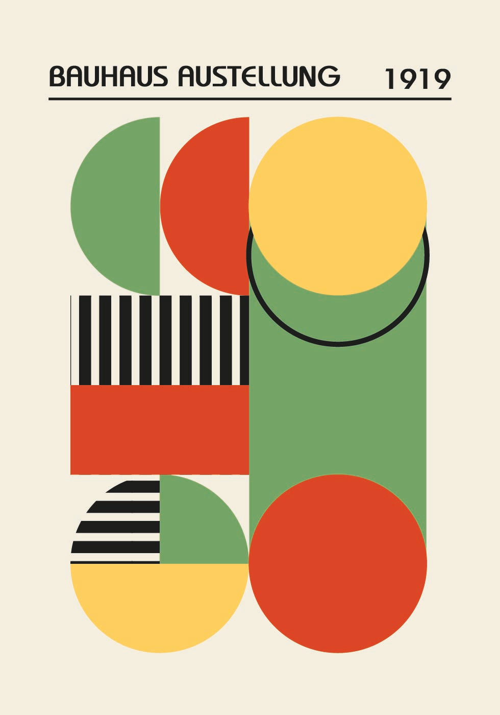 Bauhaus Austellung 1919, Geometric Abstract Poster - Posterbox.dk