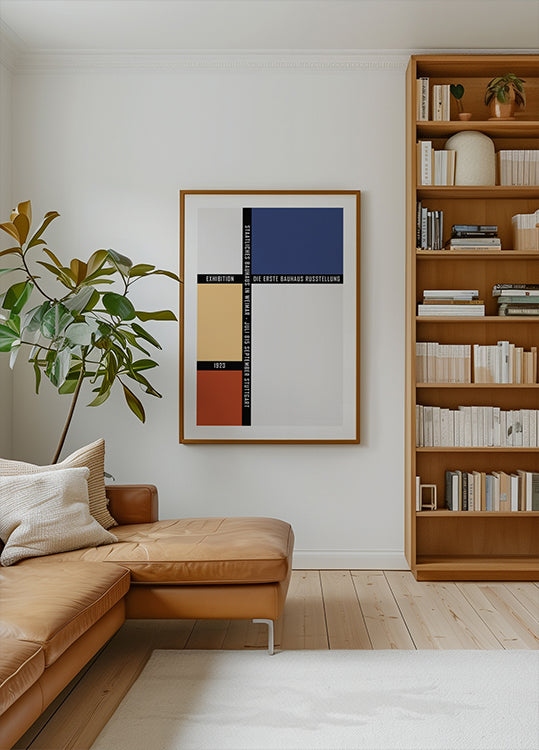 Bauhaus Color Blocks 1923, Geometric Grid Poster - Posterbox.dk