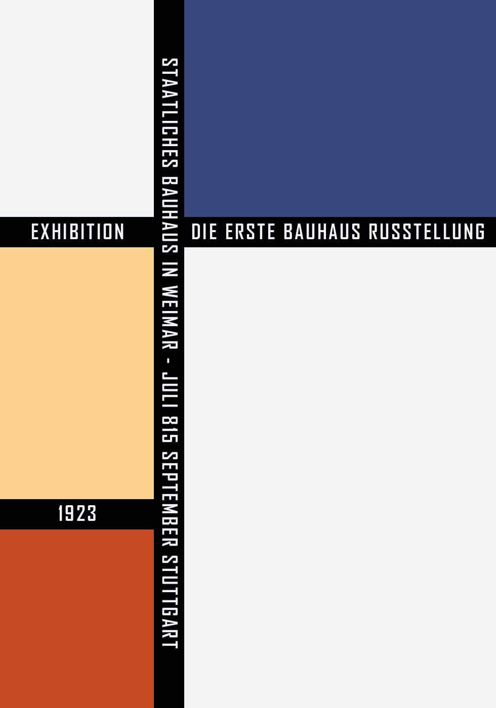 Bauhaus Color Blocks 1923, Geometric Grid Poster - Posterbox.dk