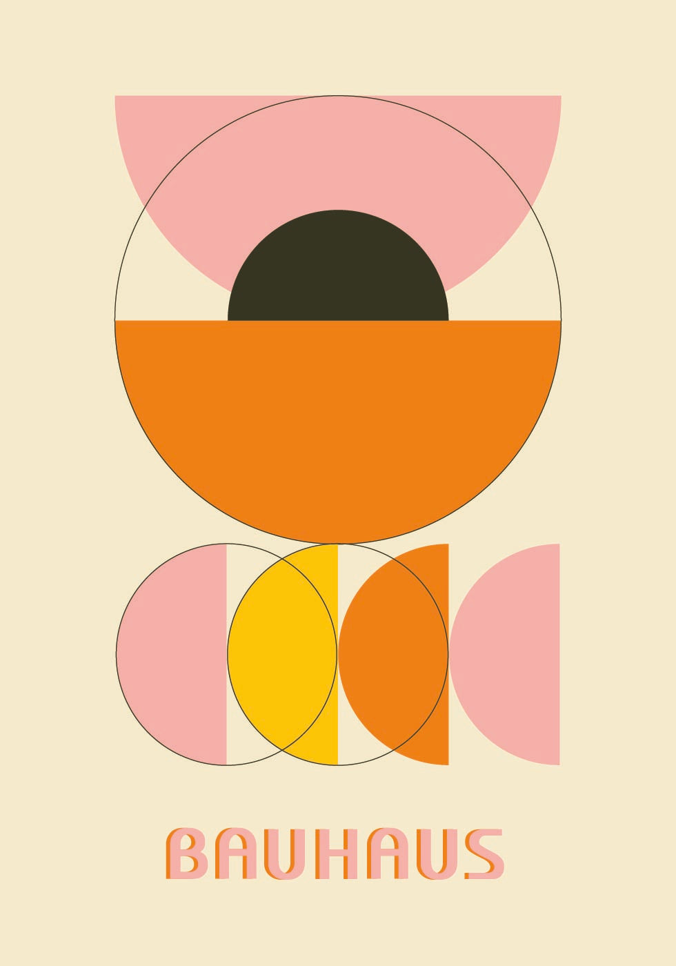 Bauhaus Color Shapes No.4 Poster - Posterbox.dk