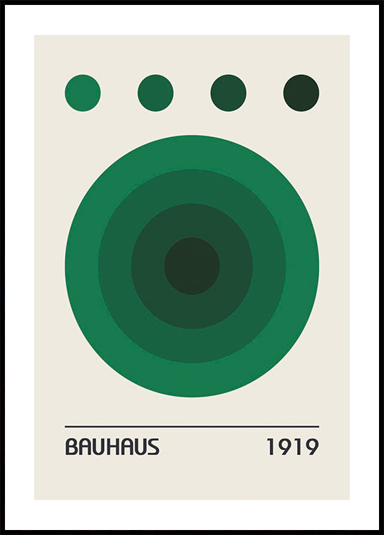 Bauhaus Colors Green Poster - Posterbox.dk