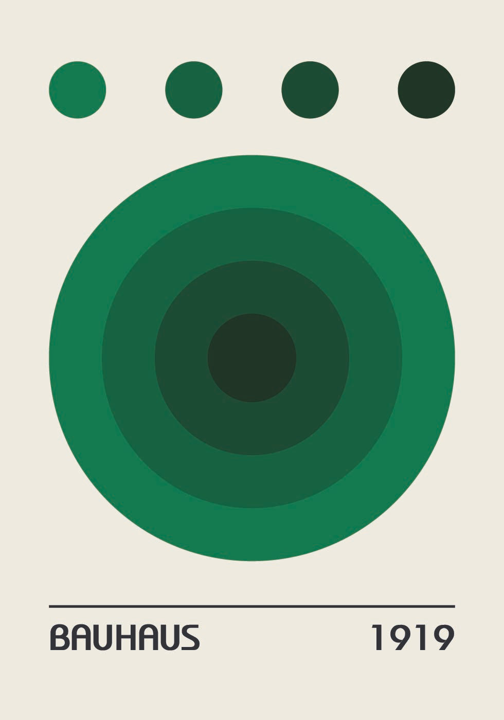 Bauhaus Colors Green Poster - Posterbox.dk