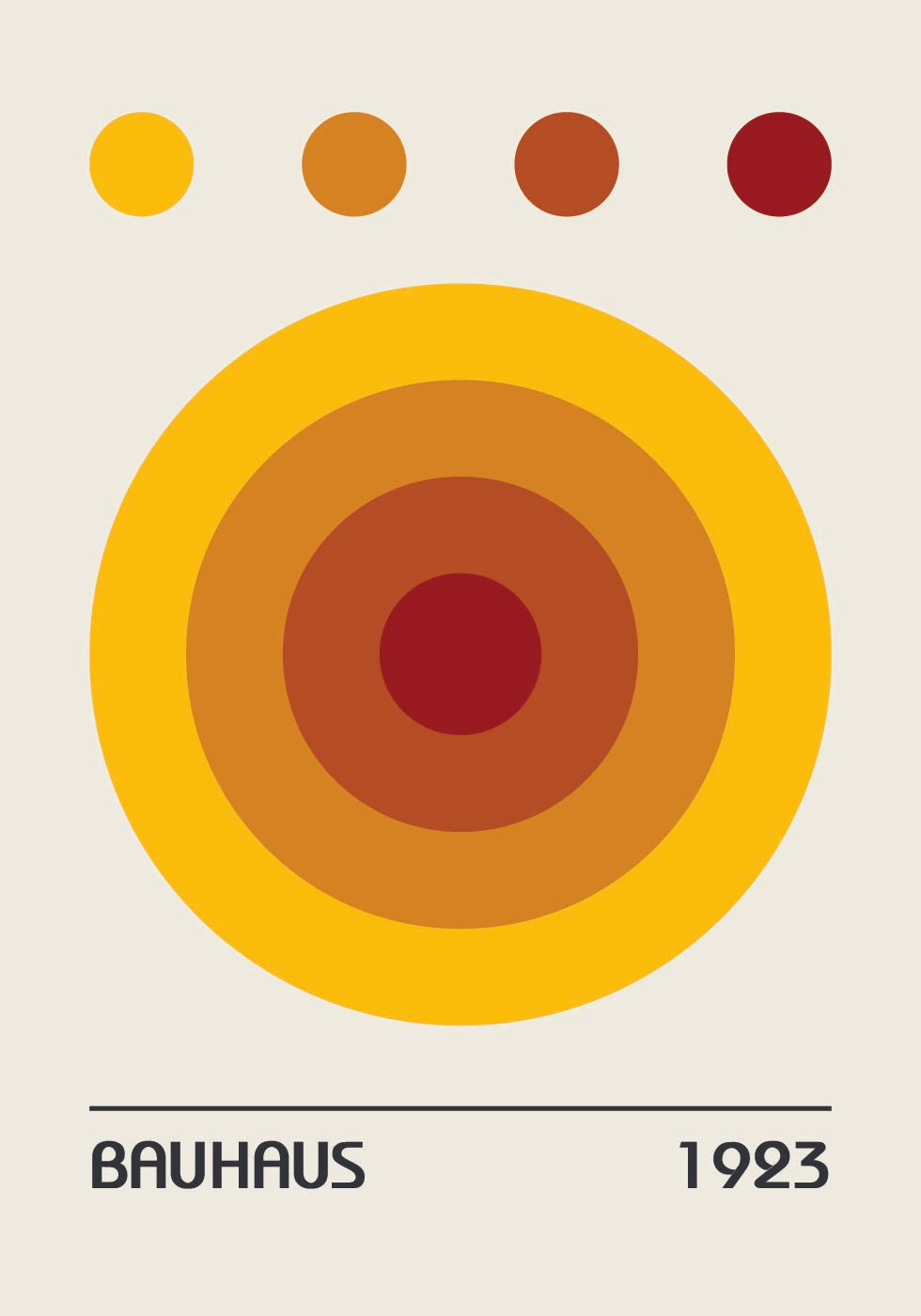 Bauhaus Colors Orange Poster - Posterbox.dk