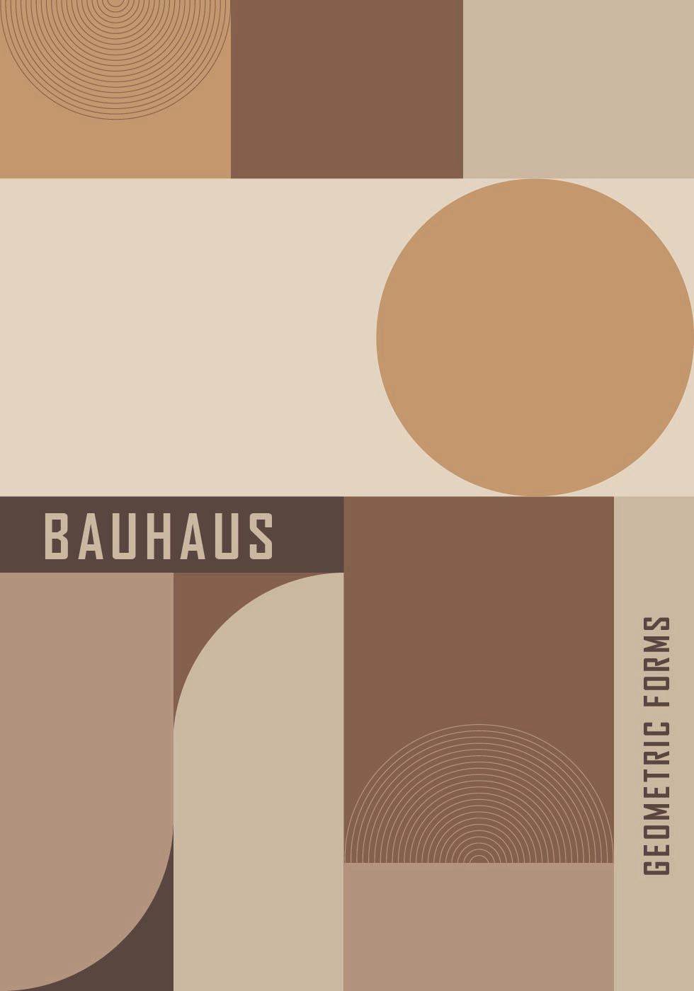 Bauhaus Geometric Forms Poster - Posterbox.dk