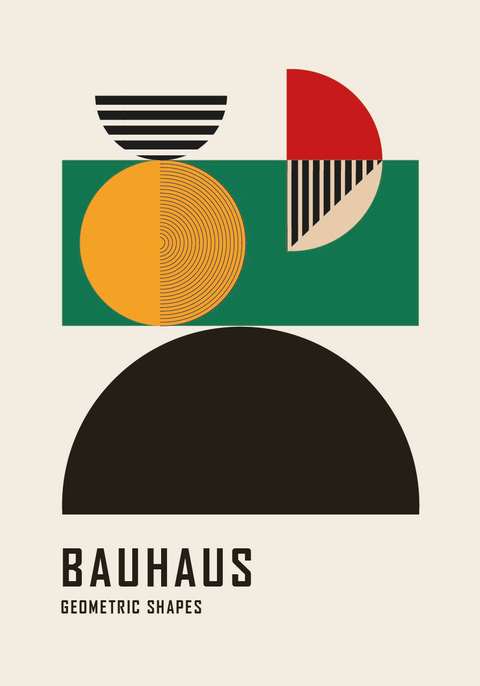Bauhaus Geometric Shapes №4 Poster - Posterbox.dk
