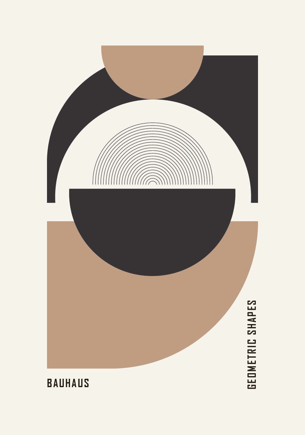 Bauhaus Geometric Shapes No.1 Poster - Posterbox.dk