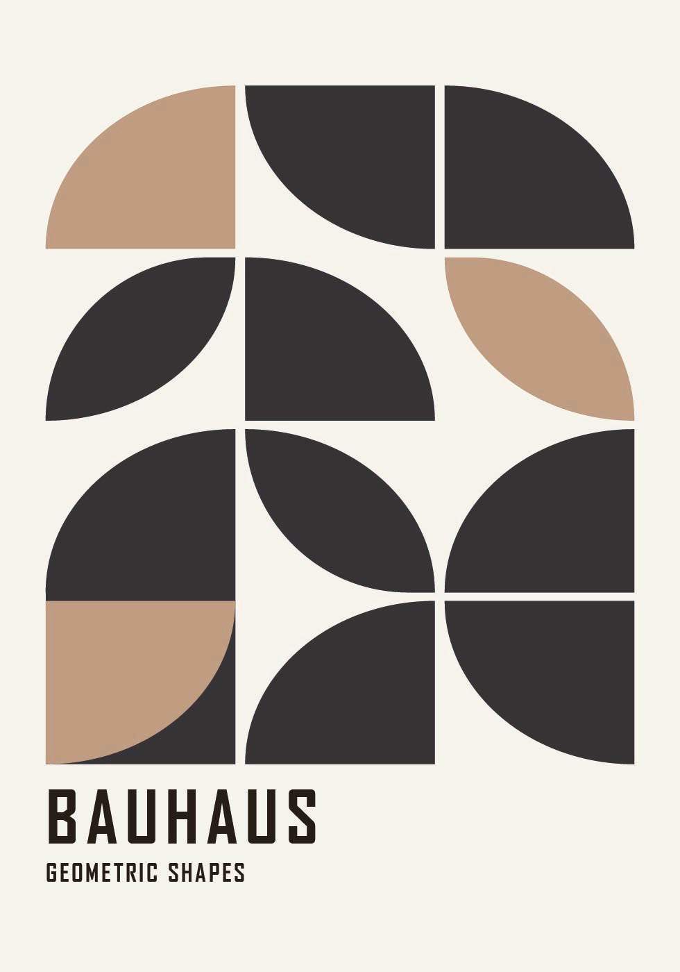 Bauhaus Geometric Shapes No.2 Poster - Posterbox.dk