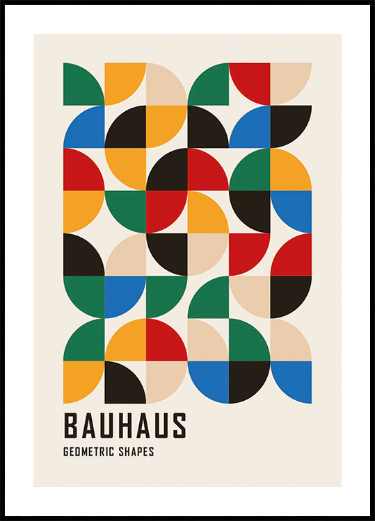 Bauhaus Geometric Shapes No.3 Poster - Posterbox.dk