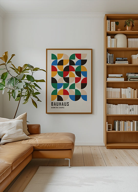 Bauhaus Geometric Shapes No.3 Poster - Posterbox.dk
