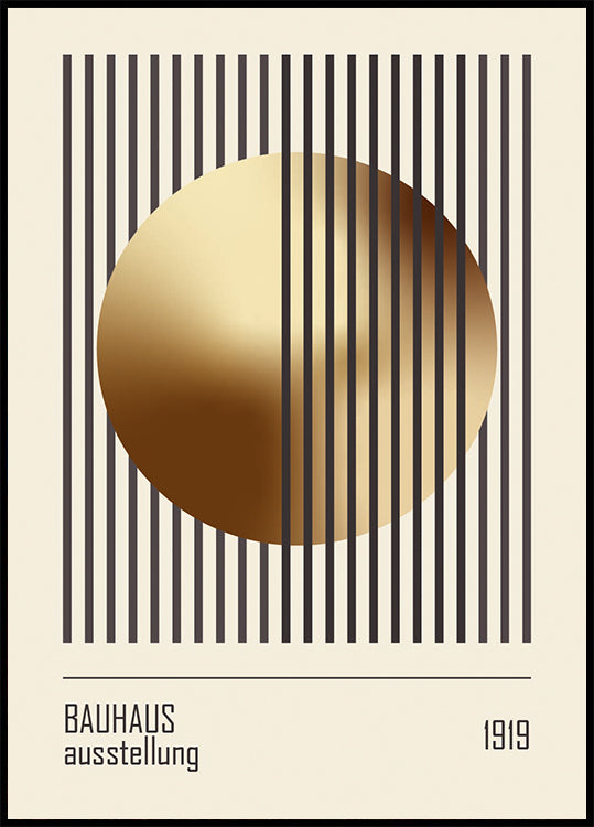 Bauhaus Golden Gradient Poster - Posterbox.dk