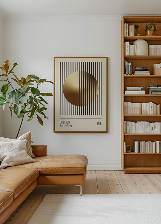 Bauhaus Golden Gradient Poster - Posterbox.dk