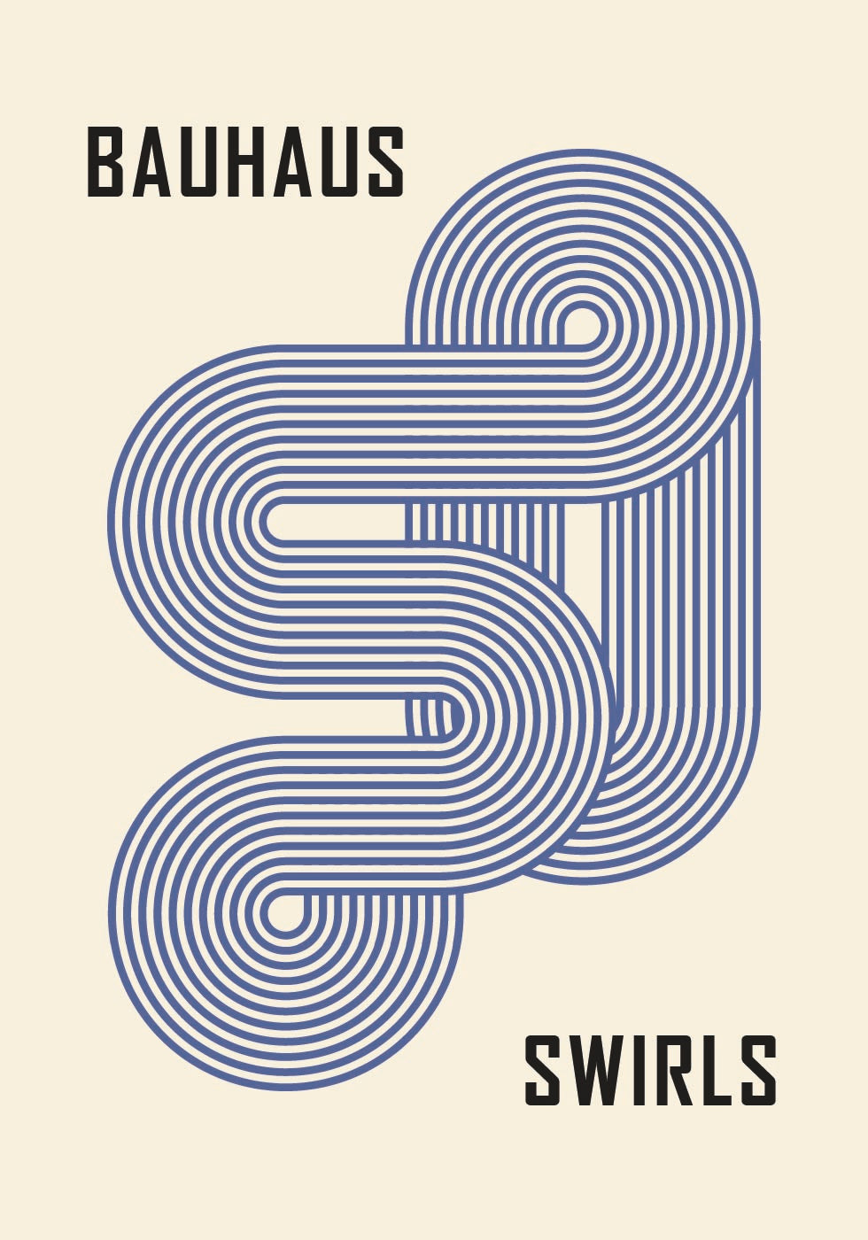 Bauhaus Swirls Poster - Posterbox.dk