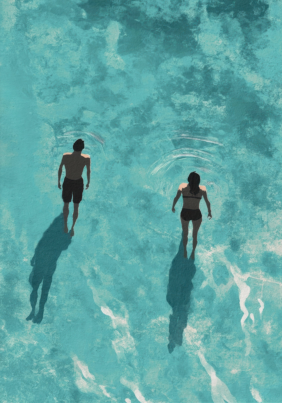 Beach Couple Poster - Posterbox.dk