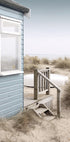 Beach Hut and Boat Poster - Posterbox.dk