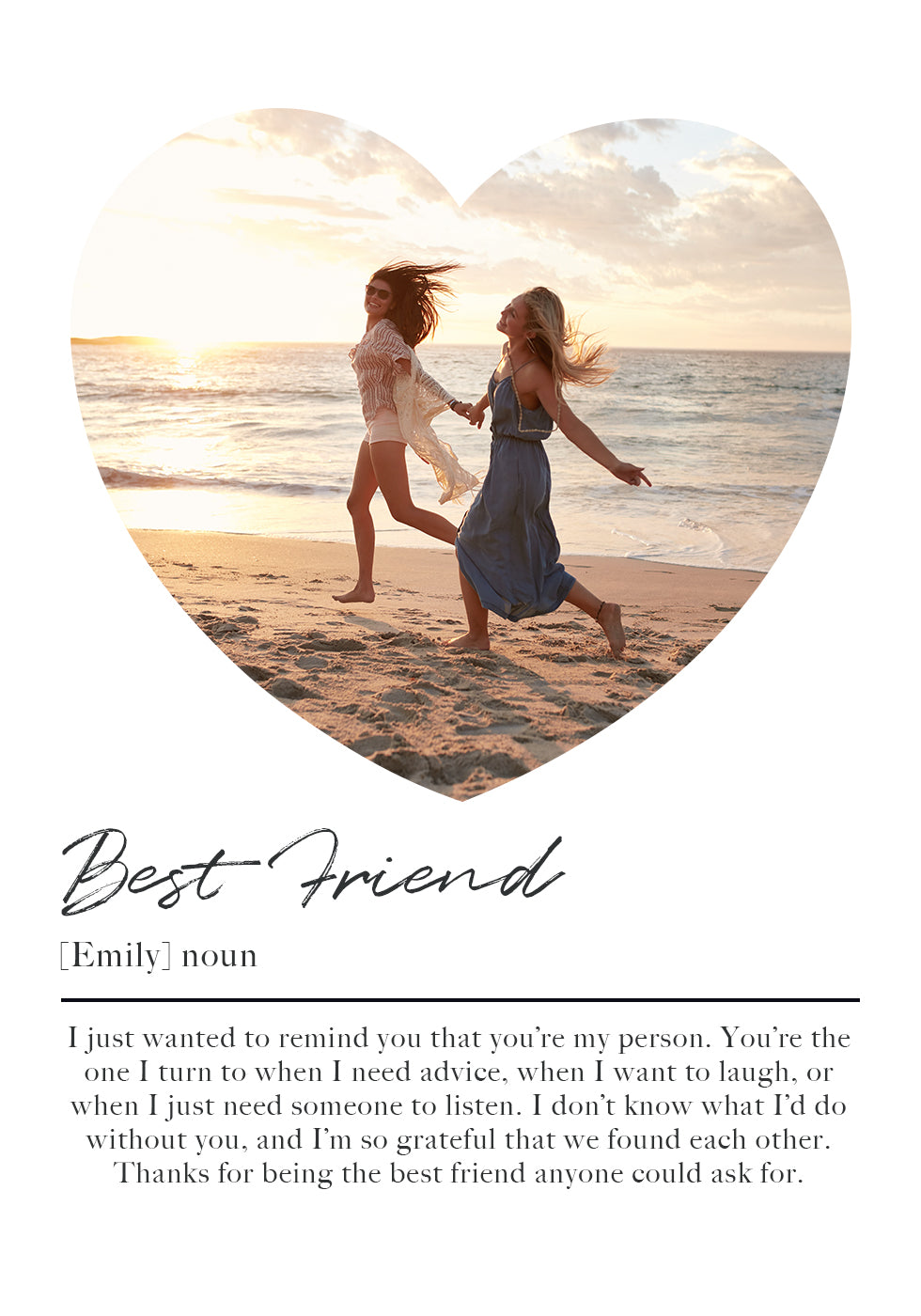 Best Friend, Personalized Photo and Message Poster - Posterbox.dk