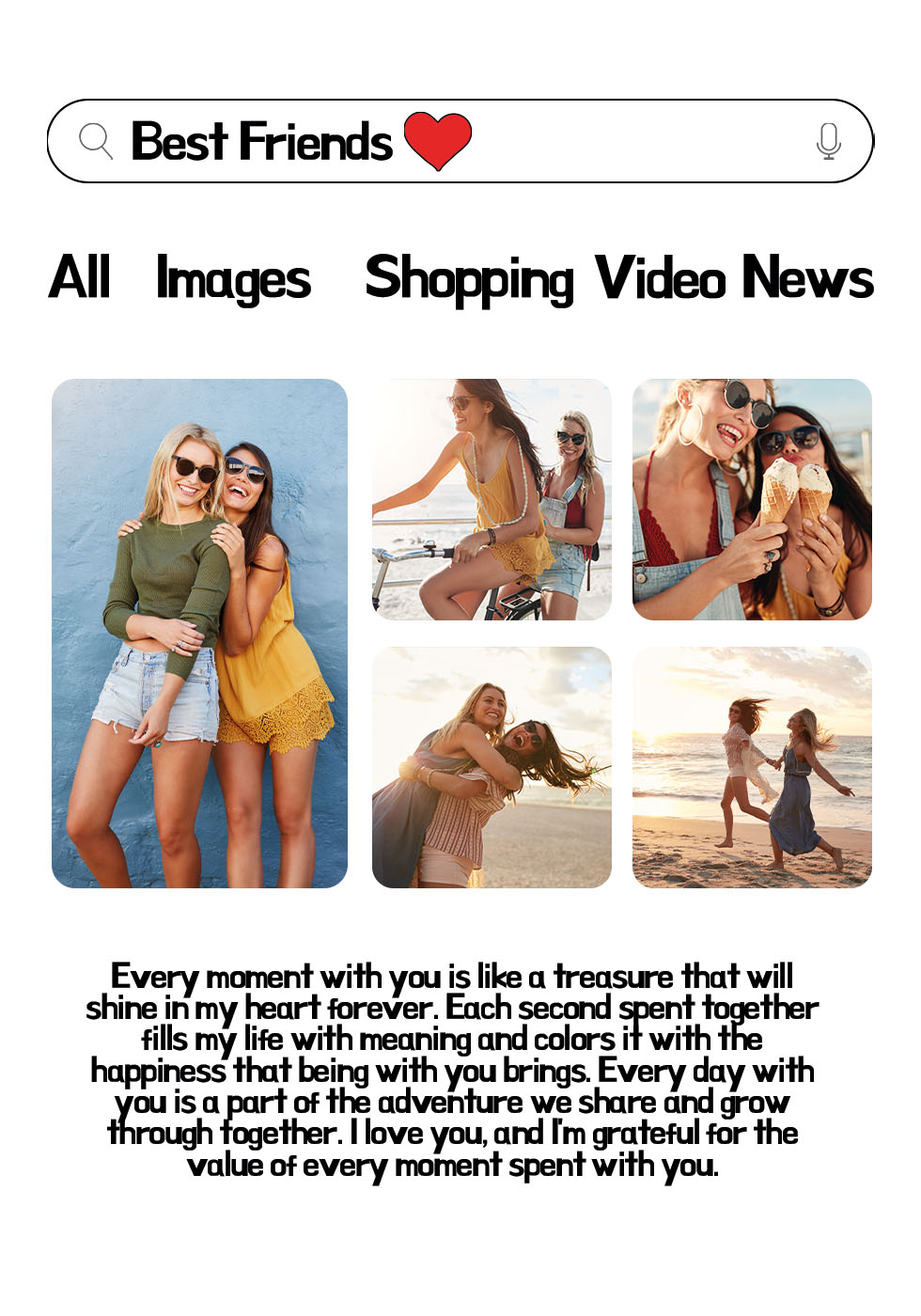 Best Friends Photo Collage Poster - Posterbox.dk