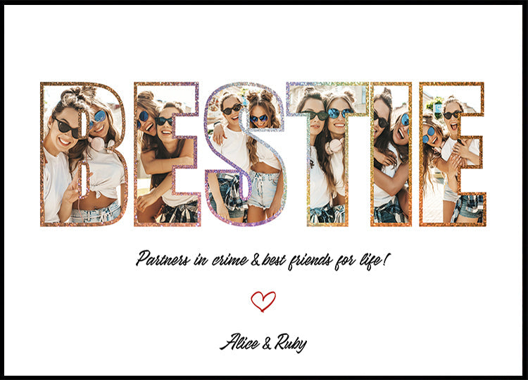 Bestie Photo Collage Personal - Posterbox