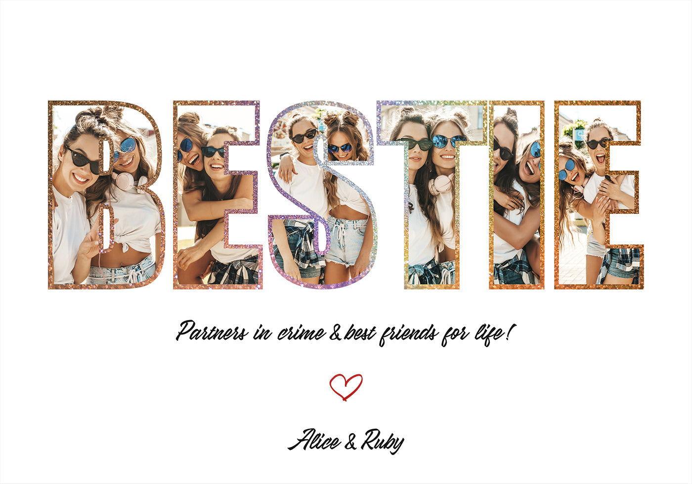 Bestie Photo Collage Personal - Posterbox