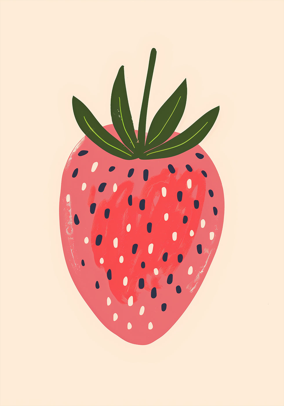 Big Happy Strawberry Poster - Posterbox.dk